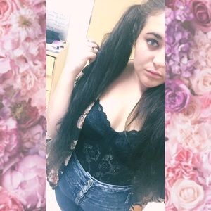 Black lace bodice / corset